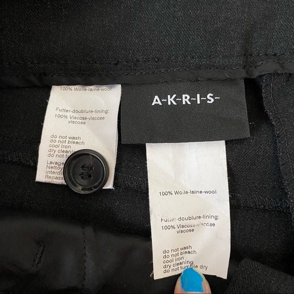 Akris Black 100% Wool Women’s Dress Pants - Picture 6 of 7